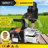 Giantz Garden Water Pump 1500W High Pressure Tank Rain Farm Irrigation Black